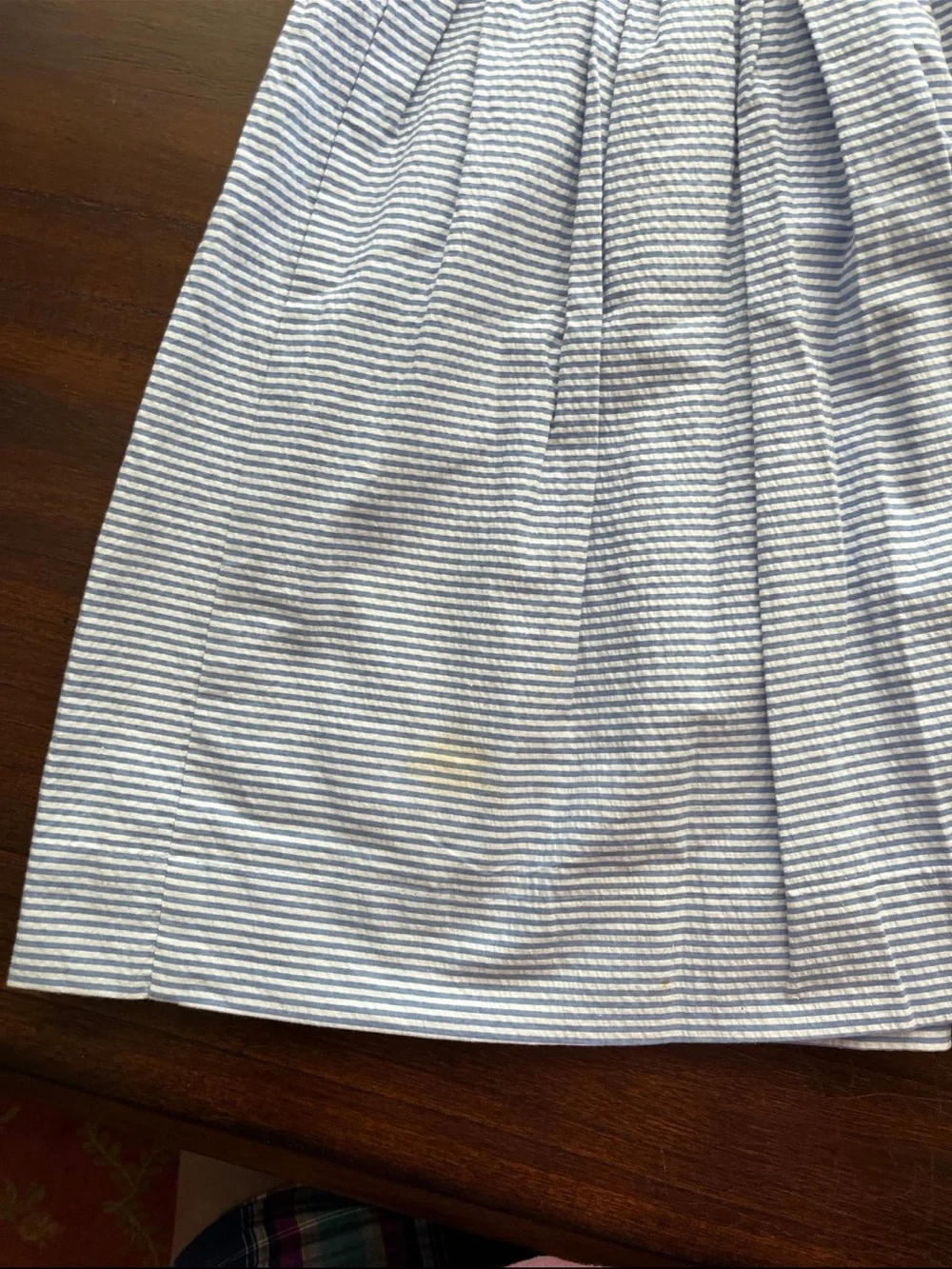 Ralph Lauren Blue and White Striped Seersucker Dress size 16